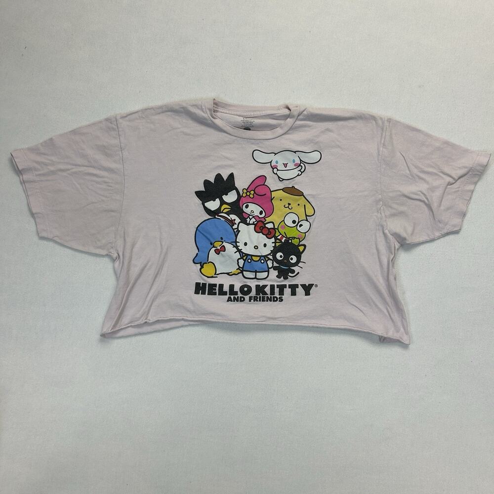 Hello Kitty and Friends Graphic Cropped T-shirt Women's Size XXL Pink Casual Top